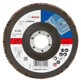 BOSCH 2608603659 X431 / Lamelový brusný kotouč P120 / 125x22.23 mm (2608603719)
