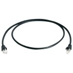 Telegärtner 100008948 RJ45 síťové kabely, propojovací kabely CAT 5e F/UTP 7.5 m černá samozhášecí, S průchodkou chránící proti zlomení 1 ks