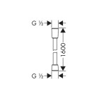 AXOR - Sprchové hadice Sprchová hadice 160 cm, chrom 28626000