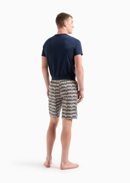 Pánské pyžamo 112101 4R583 18855 hnědé se vzorem - Emporio Armani M