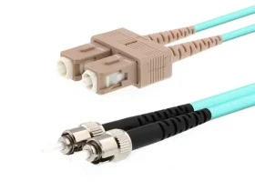 MicroConnect Optical Fibre Cable ST/SC Multimode duplex OM3 2m modrá (FIB122002)