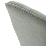 Židle jídelní, zelená látka, šedé kovové nohy