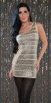 Sexy One-Shoulder Disco-dress with sequins Einheitsgroesse