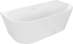 MEXEN/S - Oval vana volně stojící nástěnná 150 x 75, bílá, sifon a přepad bílá 52671507500-20