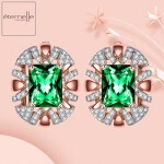 Náušnice Swarovski Elements Ashleigh, Zelená