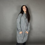 HOSH Pletené šaty EVELYN s kapucí Barva: Starorůžová