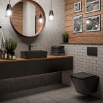 INVENA - Umyvadlová baterie vysoká GLAMOUR TREND černá BU-02-W04-V