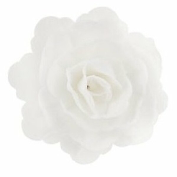 Dekorace oplatková - Růže MAXI bílá 12,5 cm