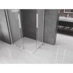 MEXEN/S - Velar L Duo sprchový kout, posuvné dveře 100 x 90, dekor, bílá 871-100-090-02-33-20