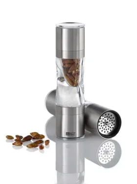 AdHoc DuoSpice Mini / Mlýnek a kráječ koření / keramický mechanismus / plynulé nastavení hrubosti / 15 cm (MP291)