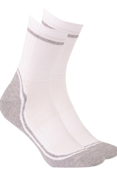 SPORTIVE - MLADÉ PÁNSKÉ KRÁTKÉ FROTÉ PONOŽKY SE VZOREM AG+ bílá 45/47