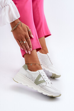 Dámské kožené lehké sportovní boty béžové Eleonori 38