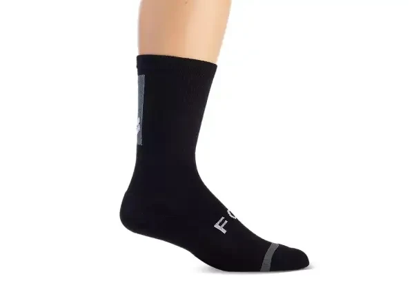 Fox 8" DEFEND CREW SOCK BLACK - Fox 8" Defend pánské ponožky Black vel. S/M