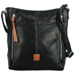 Stylová dámská koženková crossbody kabelka Samer, černá