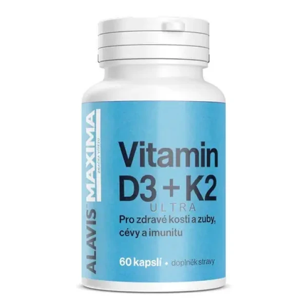 ALAVIS MAXIMA Vitamin D3 K2, 60 kapslí (V428)