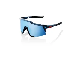 100% SPEEDCRAFT cyklistické brýle Black Holographic/Hiper blue Multilayer Mirror Lens