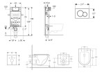 GEBERIT - Kombifix Set předstěnové instalace, klozetu Oudee a sedátka softclose, tlačítko Sigma01, alpská bílá SANI15CA3140