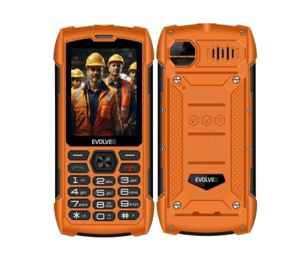 EVOLVEO StrongPhone H1, vodotěsný odolný Dual SIM telefon, oranžová EDF_547113