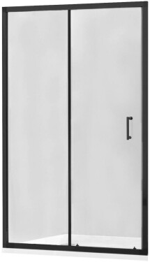 MEXEN - APIA posuvné dveře 90x190 cm 5mm černé, transparent 845-090-000-70-00