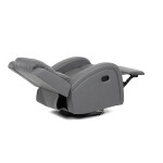 TV a relaxační křeslo, manuální polohování, potah šedá látka v dekoru kůže