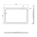 SAPHO - GEMINI zrcadlo s LED osvětlením 400x600 GM040