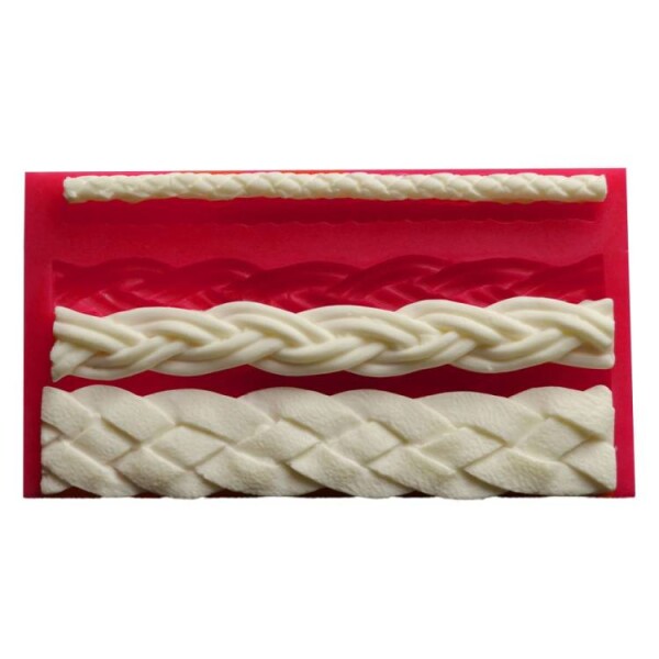 Cesil Silikonová forma Pletené bordury 14 cm