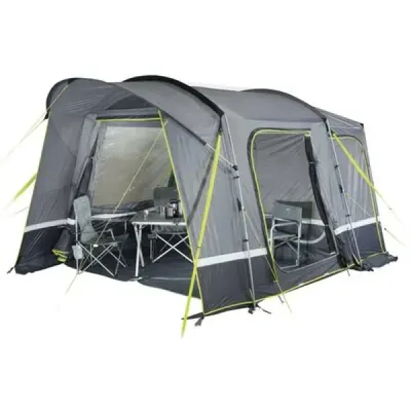Rozbaleno - High Peak Riva 2.0 šedá / Stan ke karavanu / 365 x 320 x 215 cm / vodní sloupec: 4000mm / rozbaleno (14145-HP.rozbaleno)