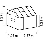 Skleník z čirého kaleného skla Vitavia Venus 5000, tl. skla 3 mm (černý)