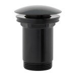 OMNIRES - Zátka klik-klak pro umyvadlo s přepadem i bez přepadu černá mat /BLM/ A706BL