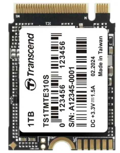 Transcend MTE310S 1TB černá / M.2 2230 / PCIe Gen4 / R: 5000 MBps / W: 3500 MBps / 5y (TS1TMTE310S)
