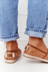Espadrilky Na Slaměné Podrážce Lu Boo Hnědé Velikost: 36