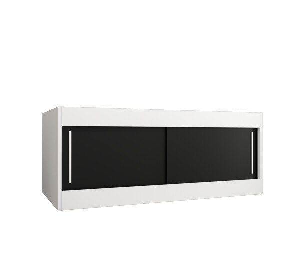 Nástavec na skříň Abi Barva korpusu: Bílá, Rozměry: 120 cm, Dveře: Černá