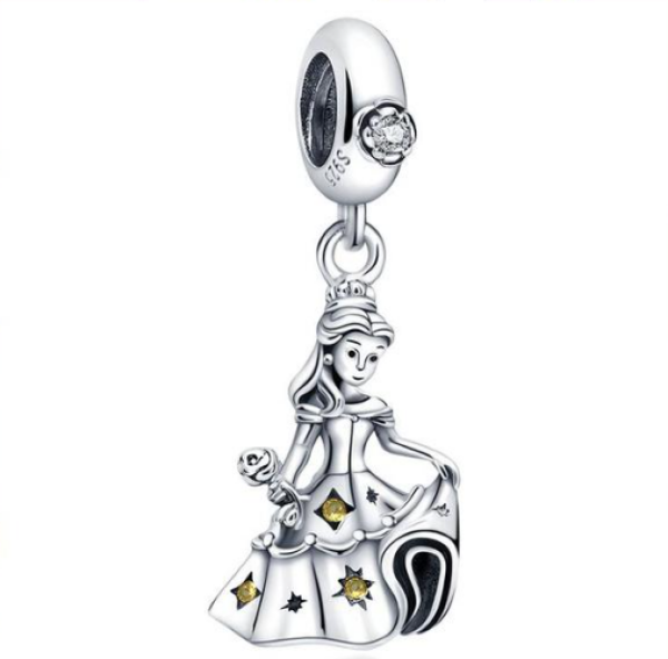 ELENYS Royal Fashion stříbrný přívěsek Disney Kráska a zvíře