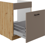 Spodní skříňka pod dřez Bolonia 60 ZL 1S BB - Premium Box Barva korpusu: Dub artisan, Barva dvířek: Truffle Grey