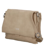 Stylová dámská koženková crossbody kabelka Mirabella, tmavě béžová