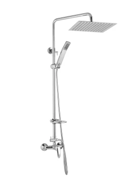 JB Sanitary Sprchová sestava s baterií SLIM s horním vývodem, 20x20cm, s příslušenstvím SA 61 011 05 1