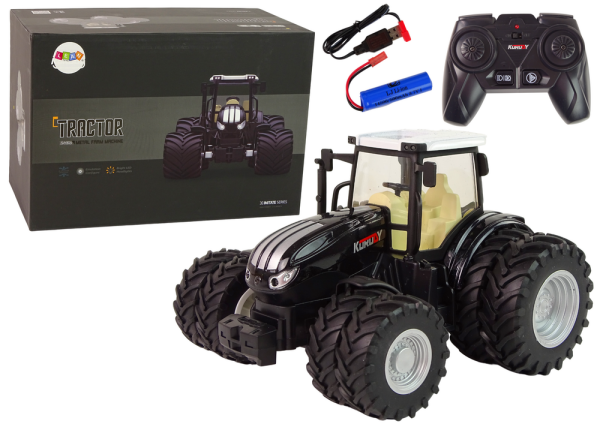 Mamido Traktor na dálkové ovládání R/C kovový 2,4 GHz černý