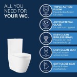 GROHE - Euro Ceramic WC kombi se sedátkem SoftClose, vario odpad, spodní napouštění, Triple Vortex, alpská bílá 102513SH00