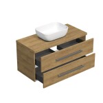 Koupelnová skříňka s krycí deskou SAT Cube Way 100x46,5x46 cm dub Hickory CUBE461003DHSAT45 CUBE461003DHSAT45