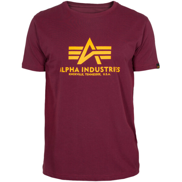 Alpha Industries Tričko Basic T-Shirt bordové L