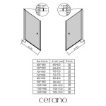 CERANO - Rozšiřovací profil pro sprchové dveře Antelo L/P - chrom - 30 mm CER-543916