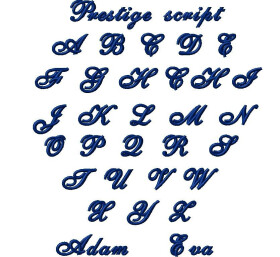 Výšivka jméno Prestige script