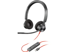 Poly Blackwire 3320-M černá / Náhlavní souprava / mikrofon / dvě sluchátka / USB-C (76J19AA)