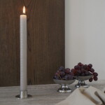 Ester & erik Adventní svíčka Cylindrical 28 cm – 22 Linen grey, šedá barva, vosk