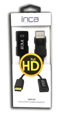 Inca adaptér DisplayPort - HDMI černá / Adaptér / 4K / 0,2 m (IDTH-07)