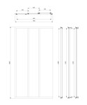 OMNIRES - BRONX trojité posuvné sprchové dveře, 100 cm chrom / transparent /CRTR/ S20A3100CRTR