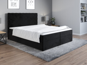 FRONTI Postel 2 140x200 s úložným prostorem - černá - Jasmine 100
