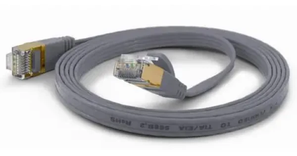 Wantec šedá / Patch kabel / F/FTP / Cat6a / 2 m / RJ-45 (7301)