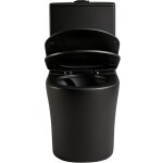 CERANO - WC kombi Marmo, Double Vortex - vírové splachování + Slim/SoftClose sedátko - spodní/zadní odpad - černá matná - 70x36 CER-680361