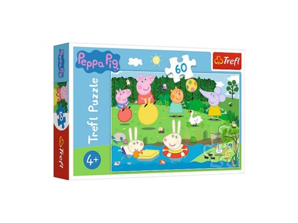 Trefl Puzzle Peppa Pig u rybníka / 60 dílků